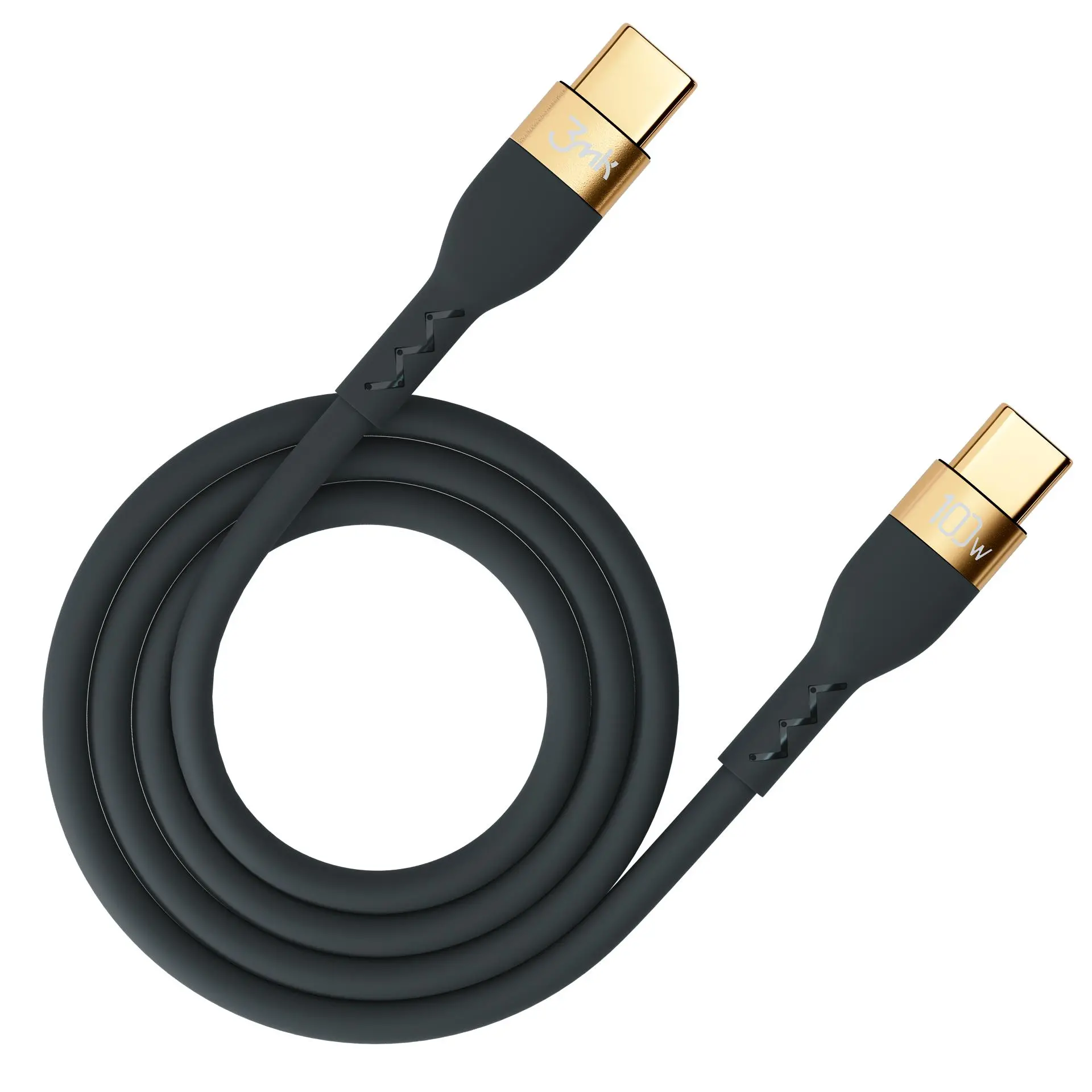 Kabel 3mk Hyper Silicone Cable do USB-C to USB-C 2m 100W Czarny