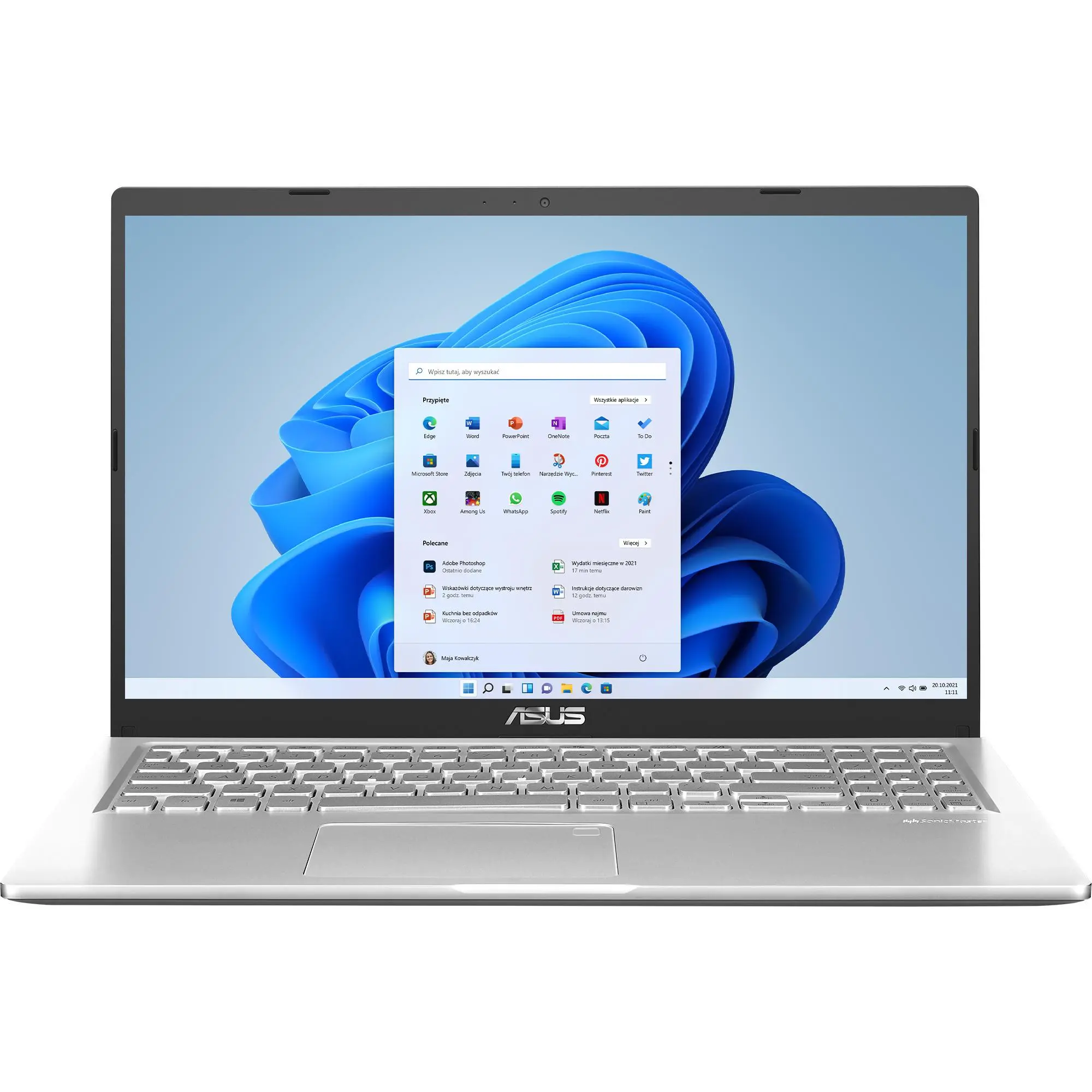 Laptop ASUS X515JA-BQ3409W 15,6" i5-1035G1 16GB RAM 512GB Dysk SSD Win11 Srebrny