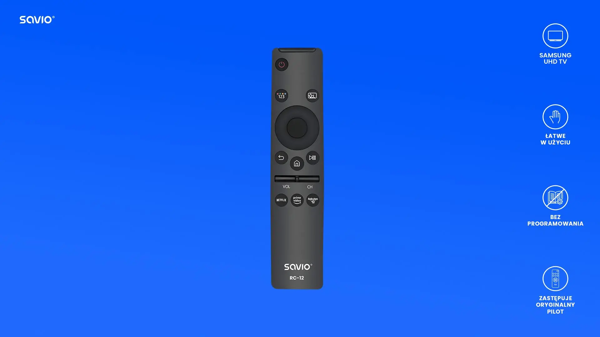 Pilot Savio RC-12 do TV Samsung