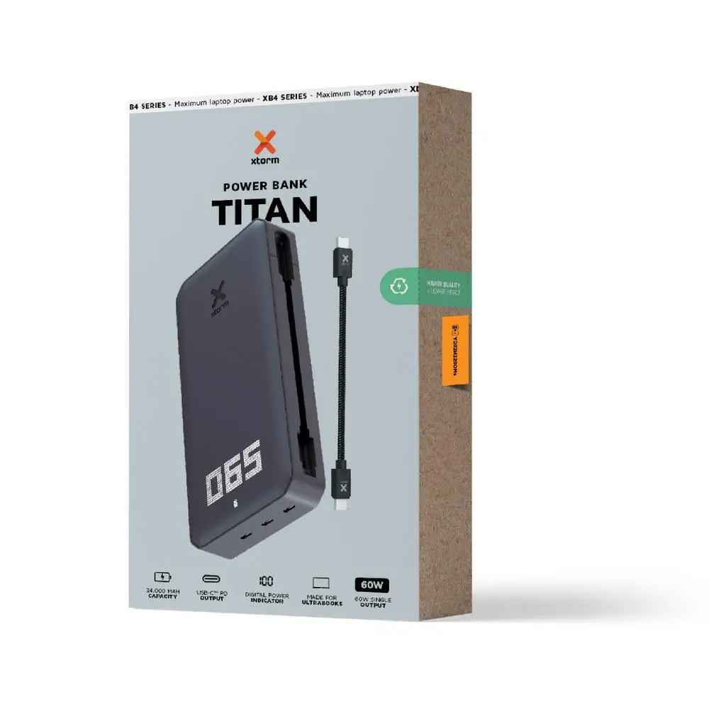 Powerbank Xtorm XB401 Titan 24000mAh 60W Szary