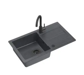 Кухонна мийка Quadron ZCM7744CZ_3623500BLM Clear Max Czarny + змішувач Czarny
