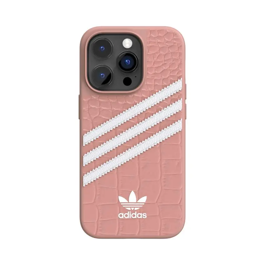 Etui Adidas Samba Alligator z 3 paskami do iPhone 14 Pro Różowy