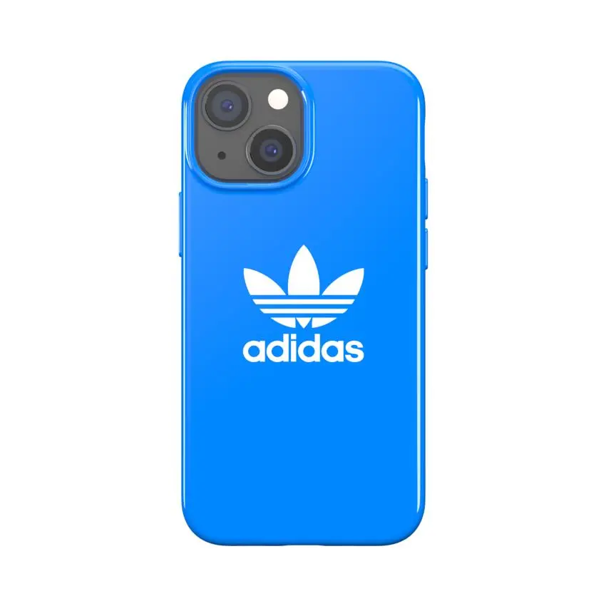 Etui Adidas Snap Case Trefoil błyszcące do iPhone 13 Mini Niebieski
