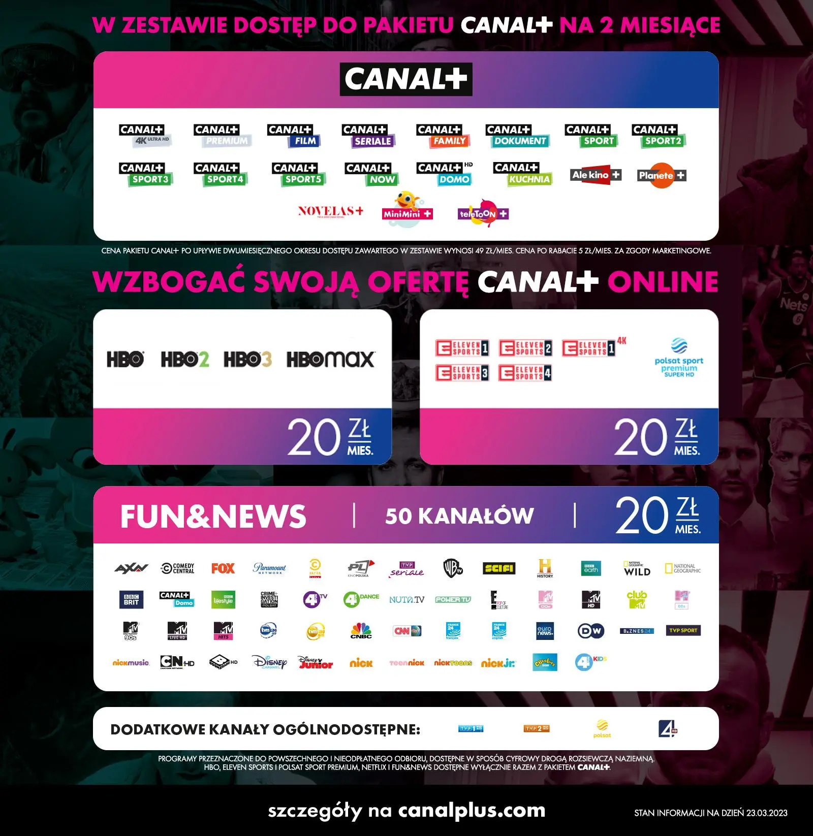 Odtwarzacz multimedialny Canal+ Usługa Box 4K Internetowy z dekoderem HY4001CD z 2-miesięcznym dostępem do pakietu Canal+