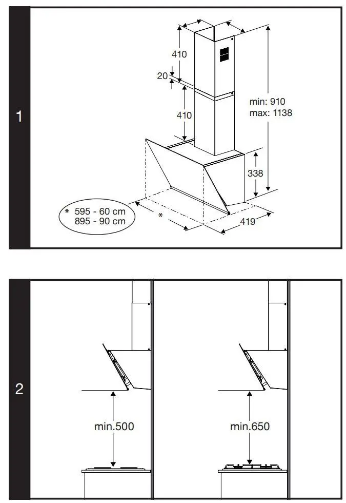 Okap Beko bPro500 BHCA66741BBHF Czarny