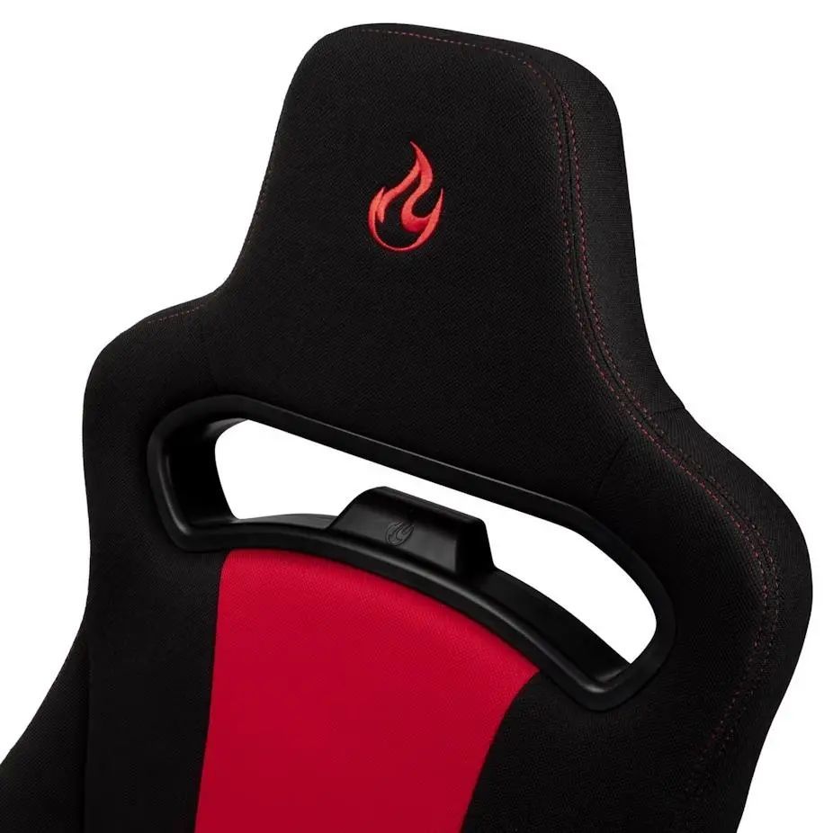Fotel Nitro Concepts E250 Inferno Red Biurowy do 120kg Tkanina Czarno-czerwony