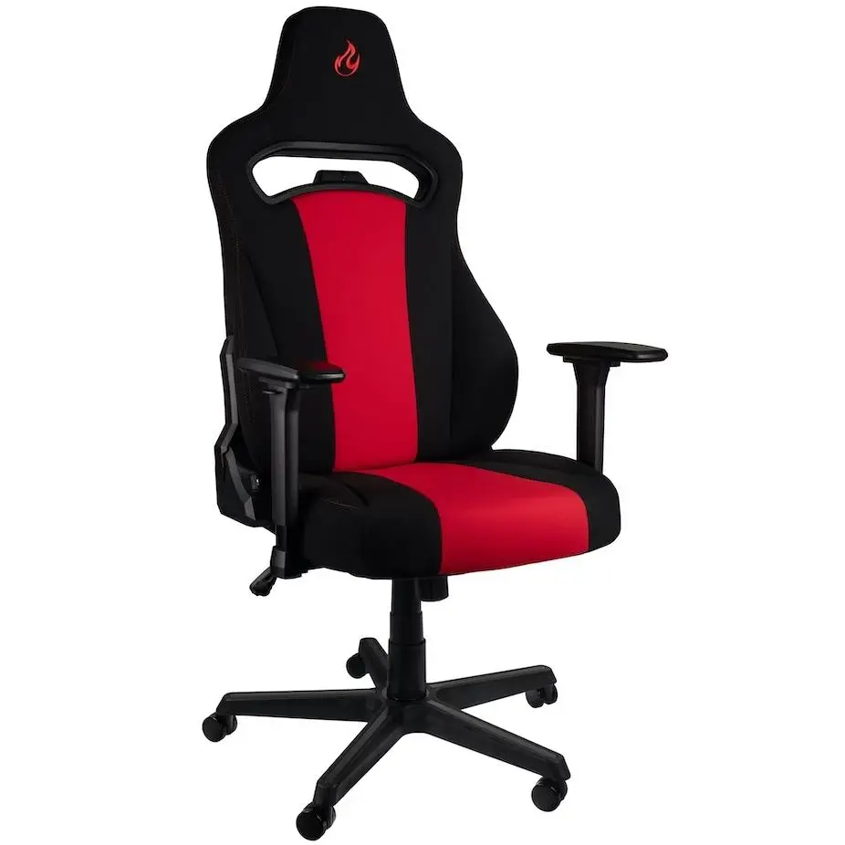 Fotel Nitro Concepts E250 Inferno Red Biurowy do 120kg Tkanina Czarno-czerwony