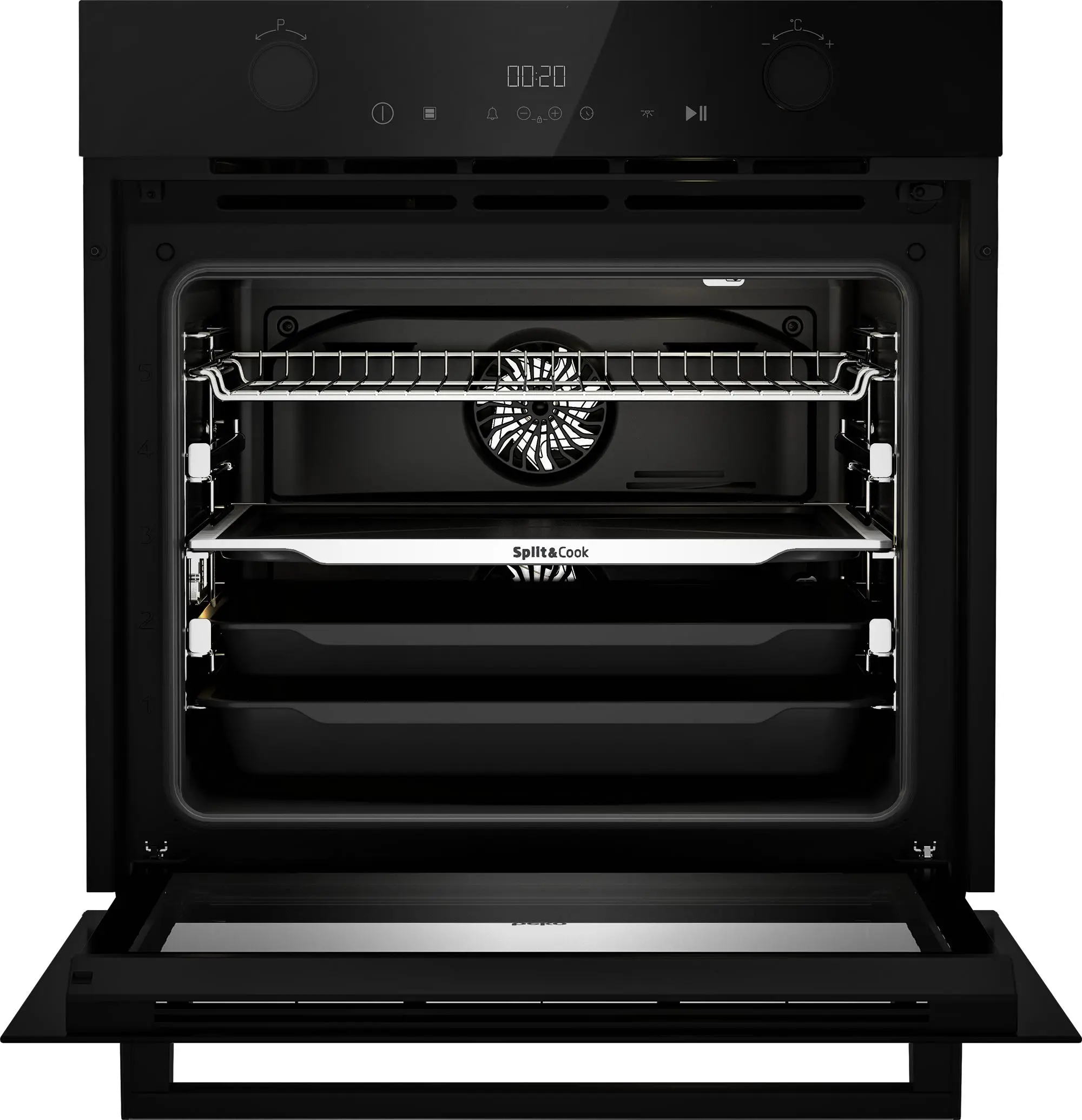 Piekarnik elektryczny Beko BBVM17400BPS bPro500 Split&Cook Termoobieg Czarny