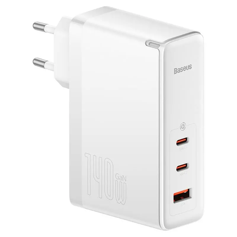 Ładowarka sieciowa Baseus GaN5 Pro 2xUSB-C + USB 140W Biały