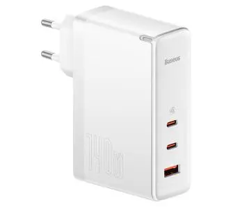 Ładowarka sieciowa Baseus GaN5 Pro 2xUSB-C + USB 140W Biały