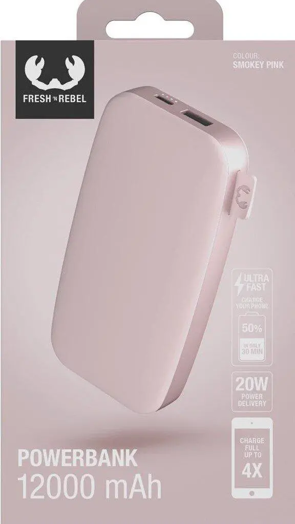 Powerbank Fresh 'n Rebel 2PB12100SP 12000mAh 20W Smokey pink