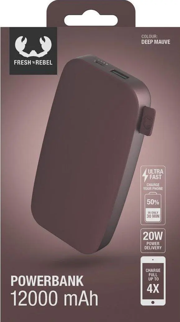 Powerbank Fresh 'n Rebel 2PB12100DM 12000mAh 20W Deep mauve