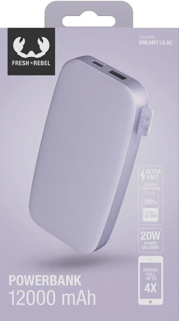 Powerbank Fresh 'n Rebel 2PB12100DL 12000mAh 20W Dreamy lilac