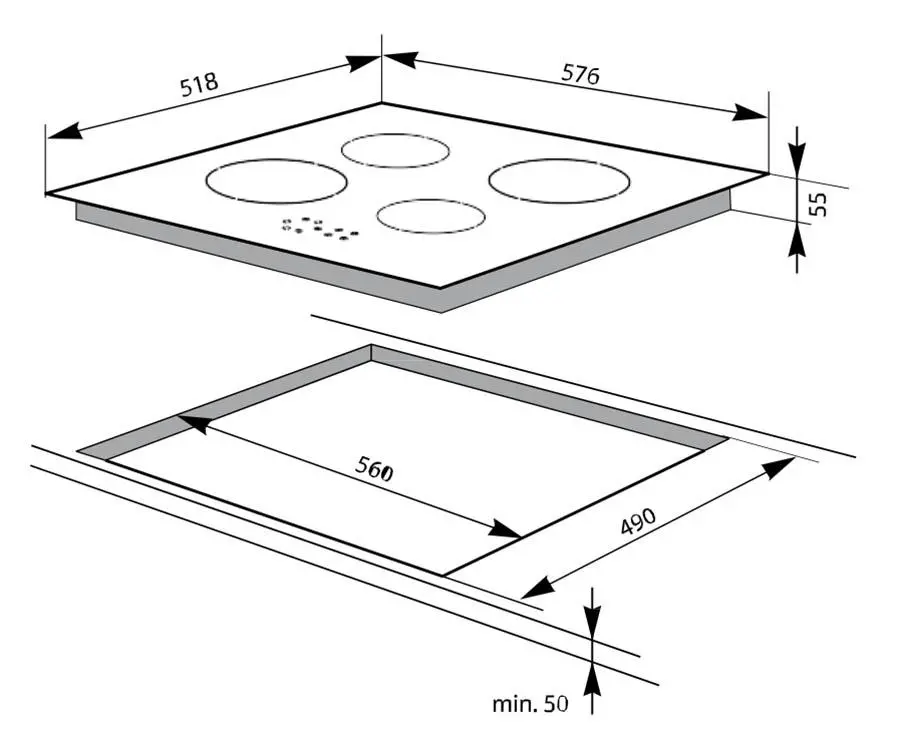Płyta indukcyjna Amica PI 6544 LCD STK 57,6cm