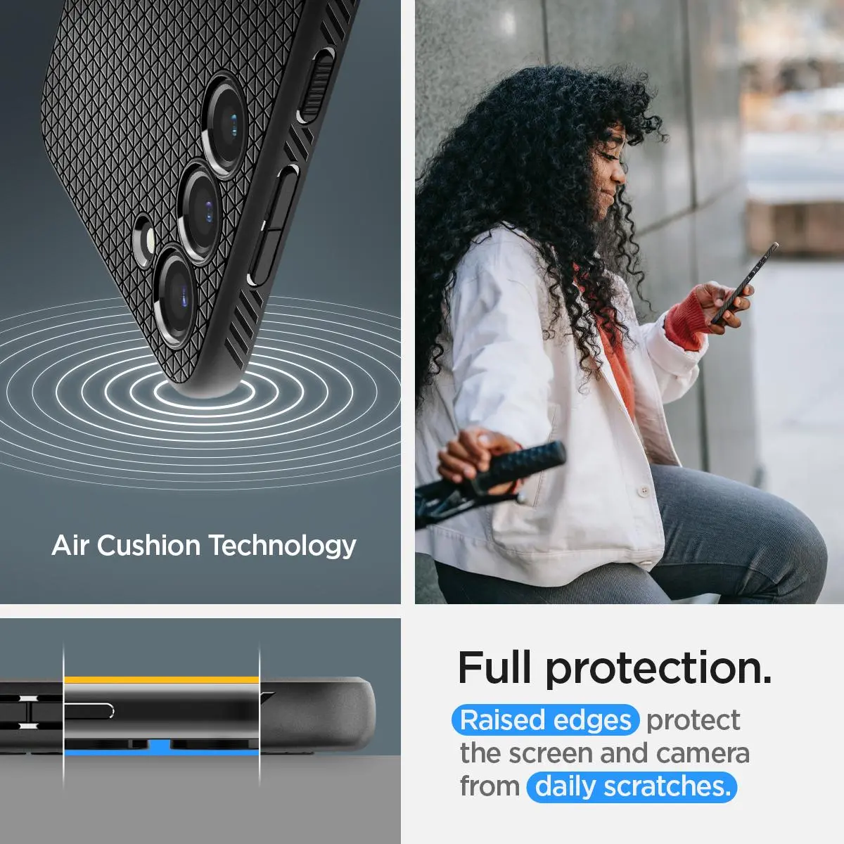 Etui Spigen Liquid Air do Galaxy S23 Czarny
