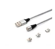 Savio CL-156 magnetyczny USB 2m Srebrny