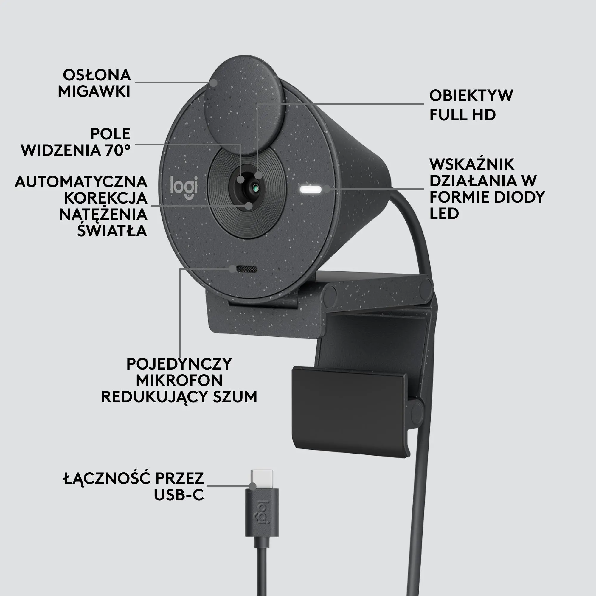 Kamera internetowa Logitech Brio 300 Grafitowy