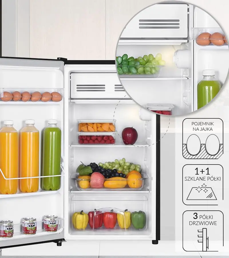 Lodówka MPM 90-CJ-28 85cm Inox