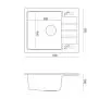 Zlewozmywak Quadron HCQP6250BLM_PC Peter 116 Granitowy Czarny mat