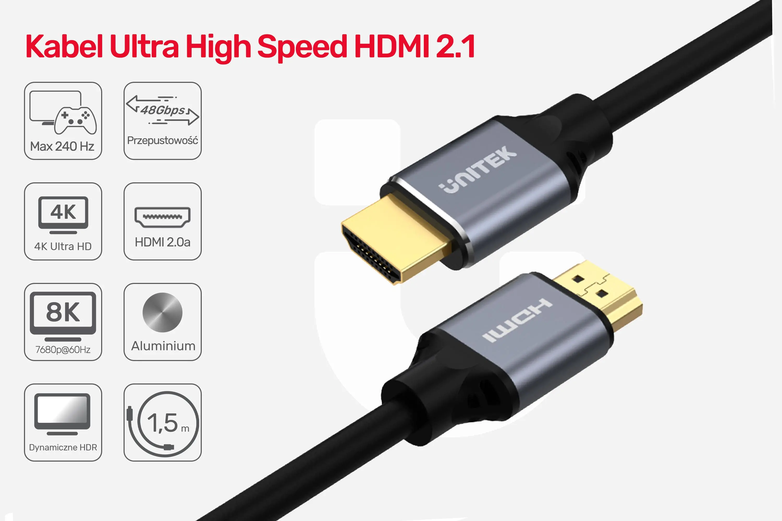 Kabel HDMI Unitek C139W 3m Czarny