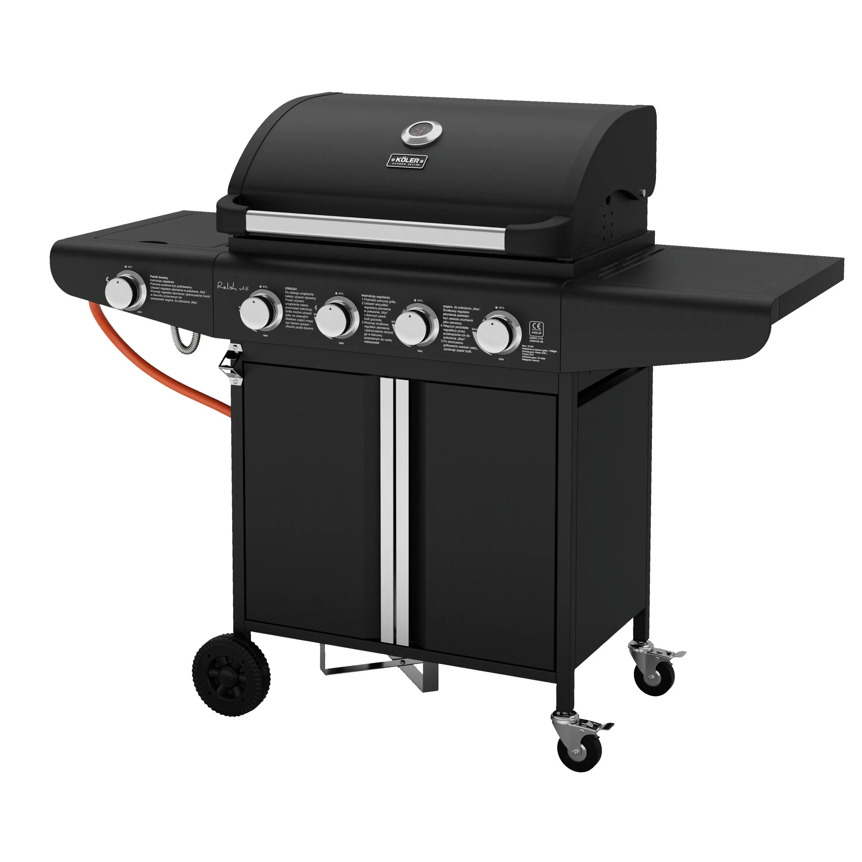 Grill gazowy Koler Relish v1 Czarny