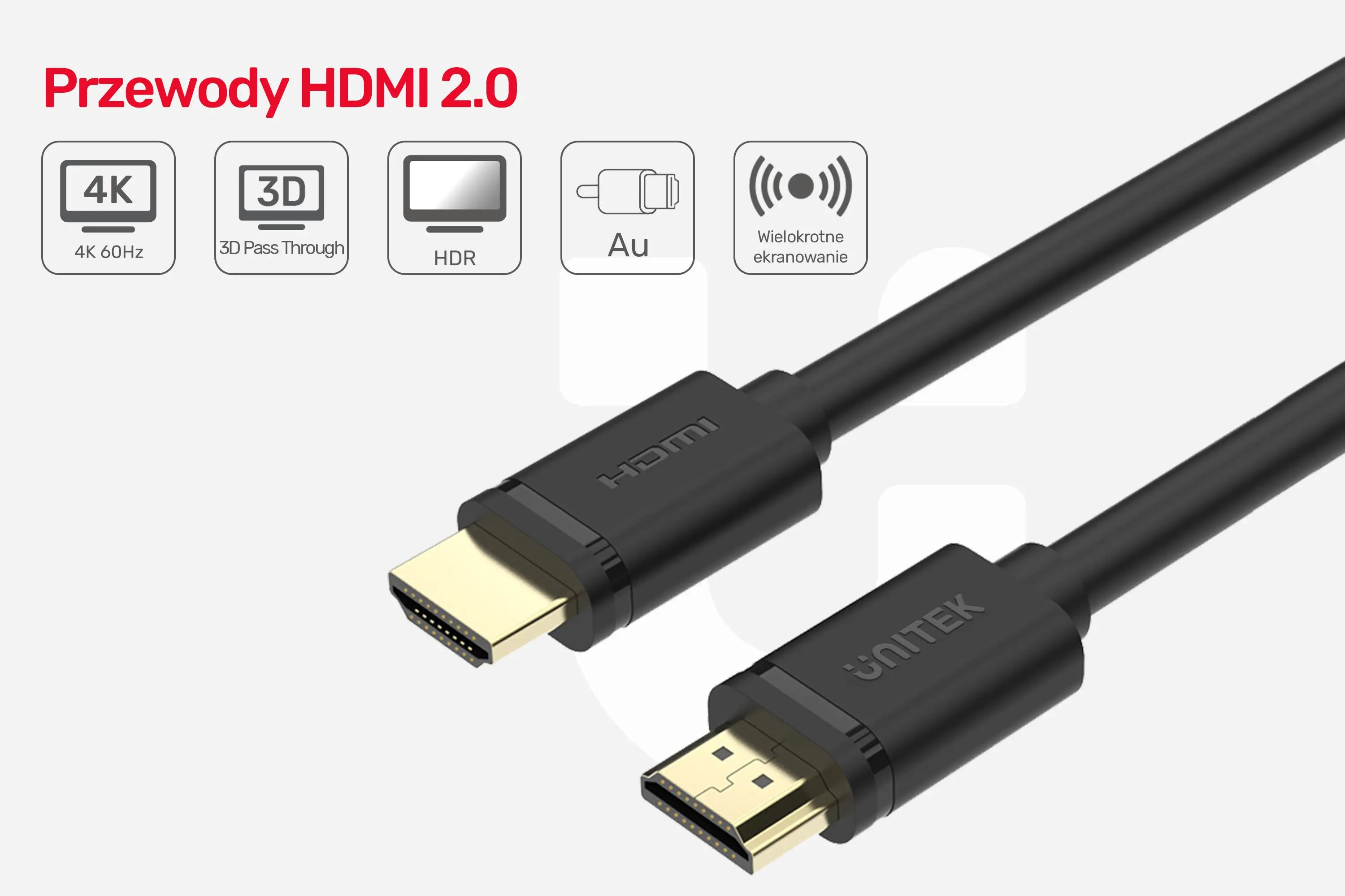 Kabel HDMI Unitek C11061BK-0.3M 0,3m Czarny