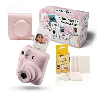Aparat Fujifilm Instax Mini 12 (różowy) + etui + 2x ramka
