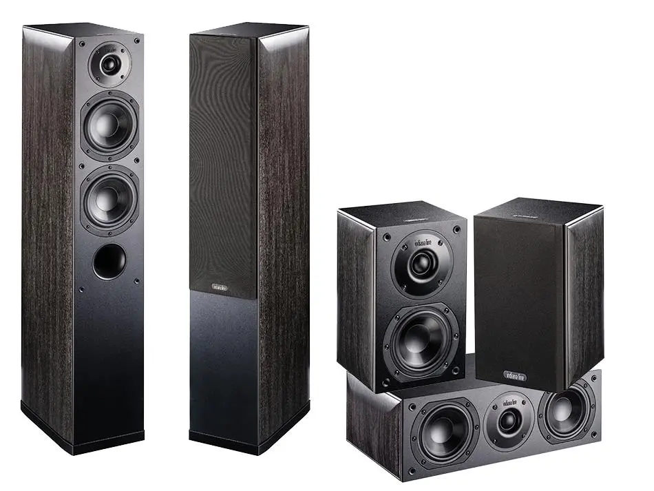 Zestaw kina Yamaha MusicCast RX-V4A Czarny, Indiana Line Nota 5.0 - 550 X/740 X/240 X Czarny dąb