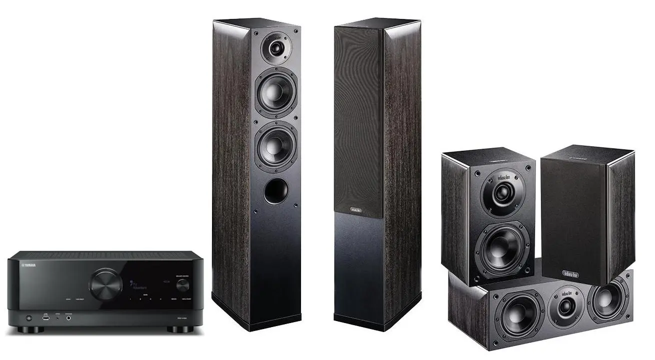 Yamaha MusicCast RX-V4A Czarny, Indiana Line Nota 5.0 - 550 X/740 X/240 X Czarny dąb