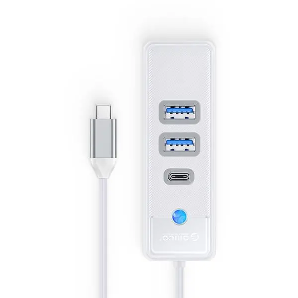 Hub USB Orico PWC2U-C3-015-WH-EP USB-C 2x USB-A 3.1 + USB-C Biały