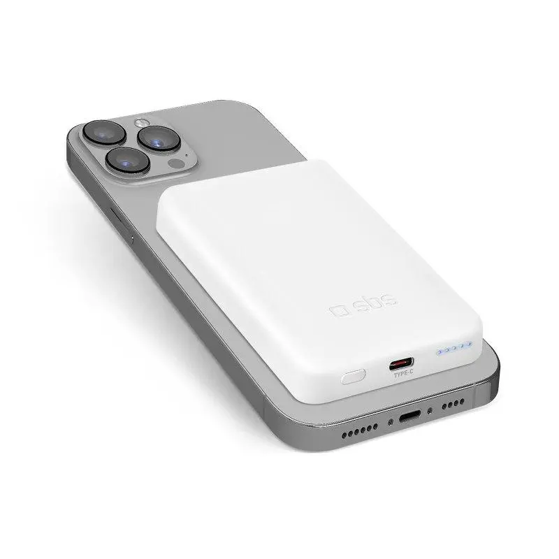 Powerbank SBS TEBB5000MAG1CW 5000mAh MagSafe 10W Biały
