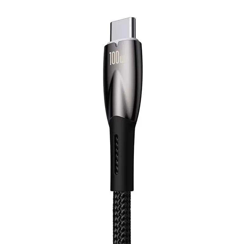 Kabel Baseus USB-C Glimmer 100W 2m Czarny