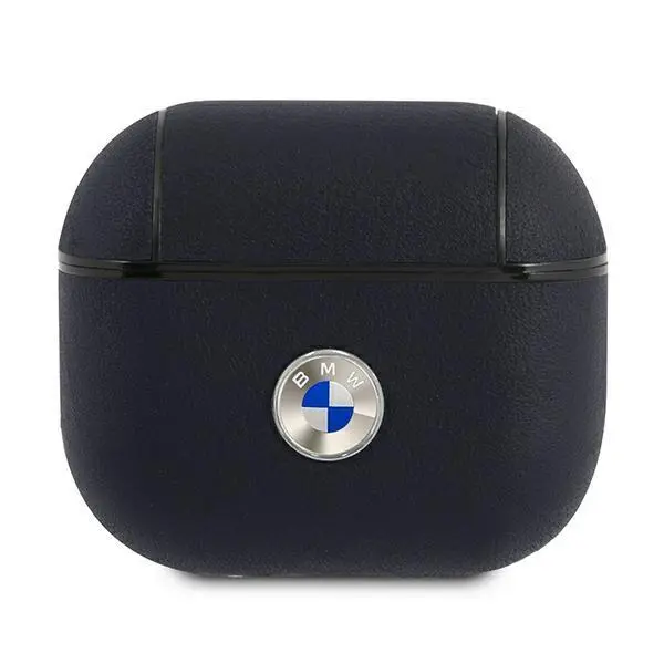 Etui na słuchawki BMW Geniune Leather Silver Logo BMA3SSLNA do AirPods 3 Granatowy
