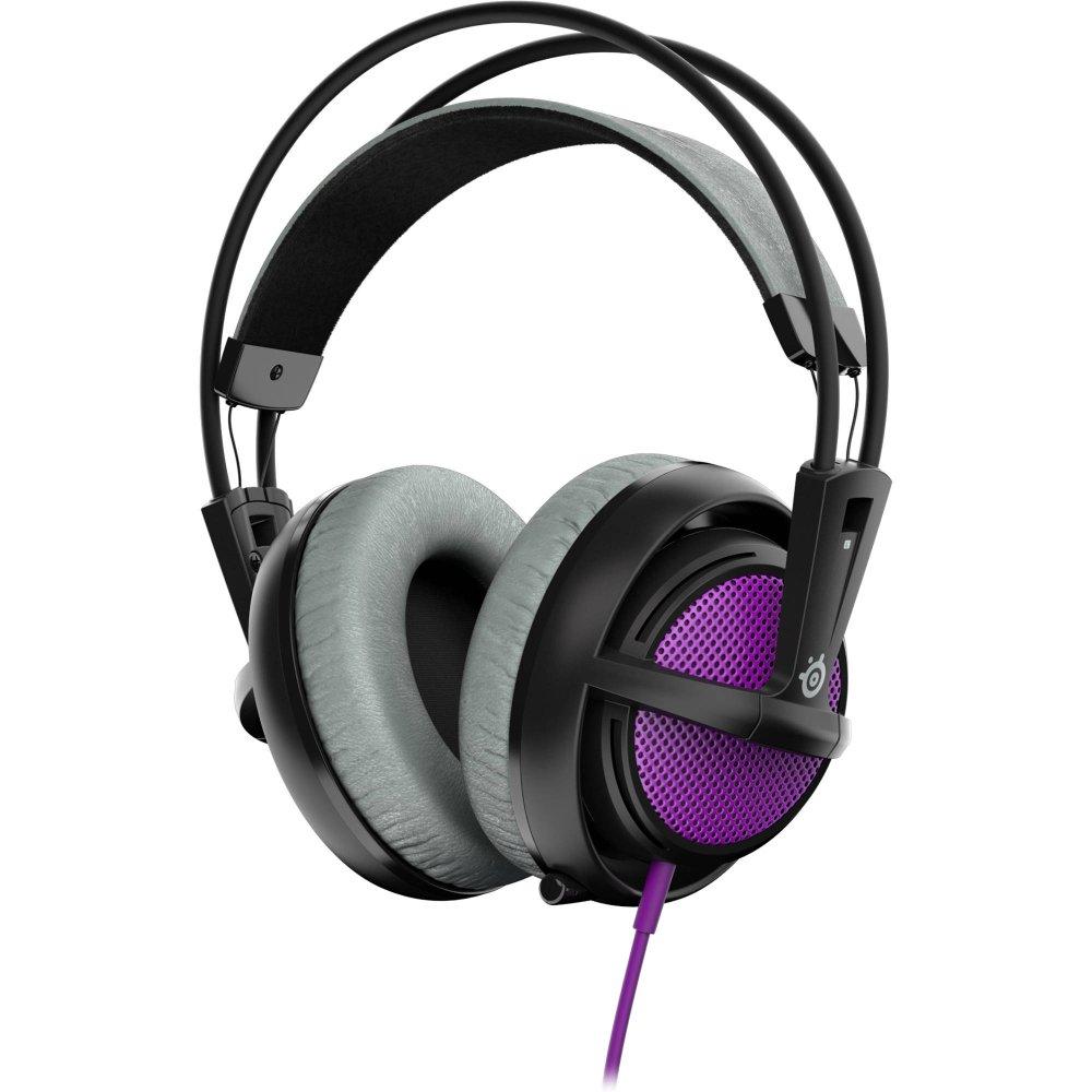 Słuchawki przewodowe z mikrofonem SteelSeries Siberia 200 - sakura purple