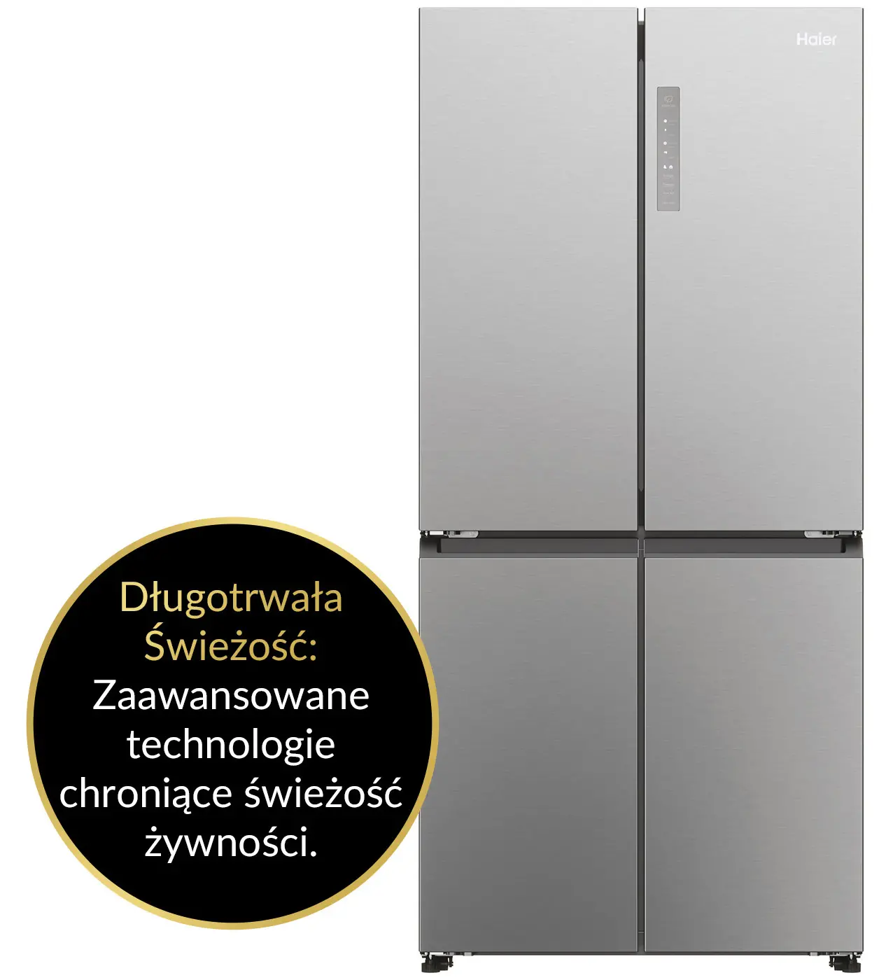 Lodówka Haier Seria 5 HCR3818ENMM Pełny No Frost 181,5cm Inox