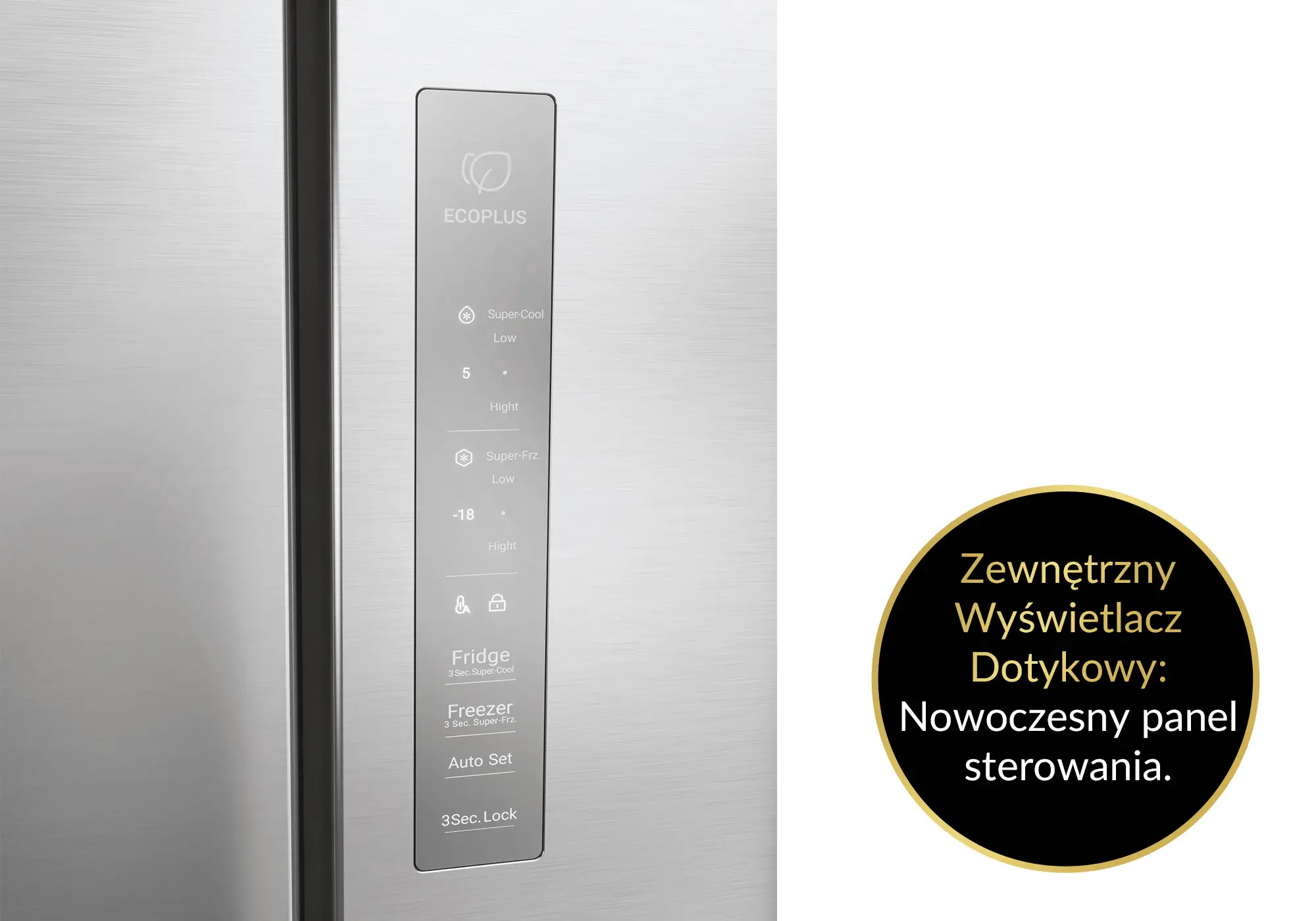 Lodówka Haier Seria 5 HCR3818ENMM Pełny No Frost 181,5cm Inox