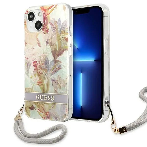 Etui Guess Flower Strap GUHCP13SHFLSU do iPhone 13 mini