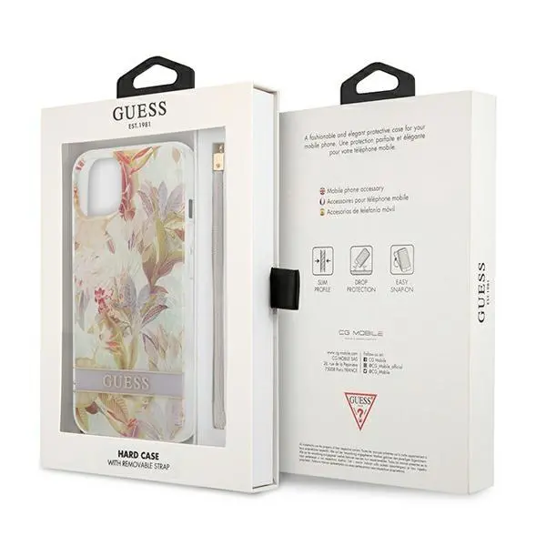 Etui Guess Flower Strap GUHCP13SHFLSU do iPhone 13 mini