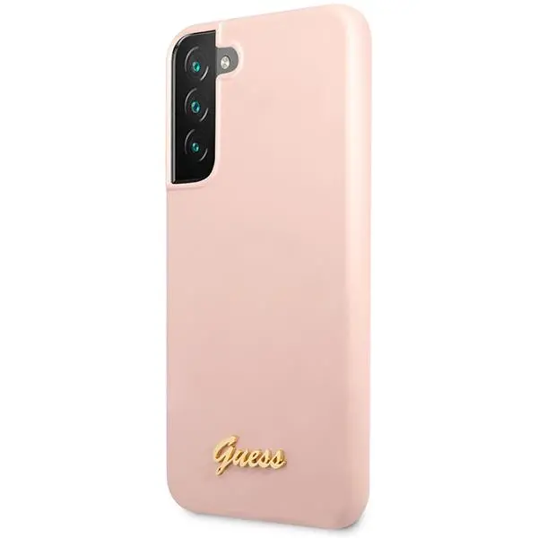 Etui Guess Silicone Script Metal Logo GUHCS23SLSLMGPP do Samsung Galaxy S23