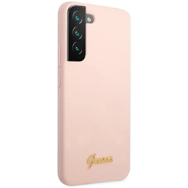 Etui Guess Silicone Script Metal Logo GUHCS23SLSLMGPP do Samsung Galaxy S23
