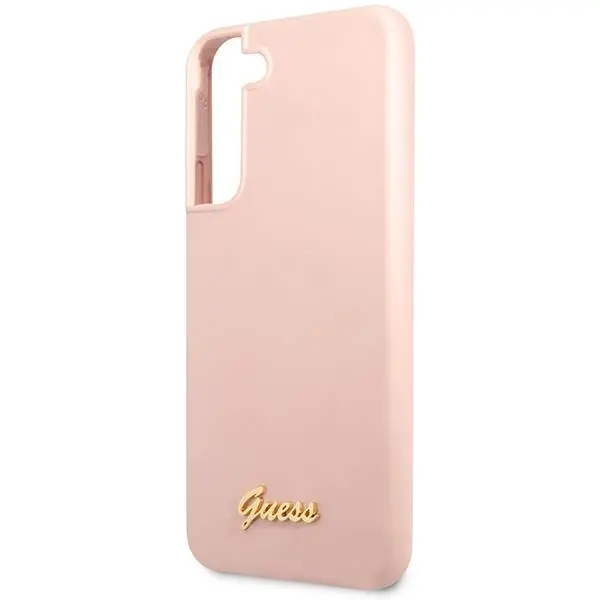 Etui Guess Silicone Script Metal Logo GUHCS23SLSLMGPP do Samsung Galaxy S23