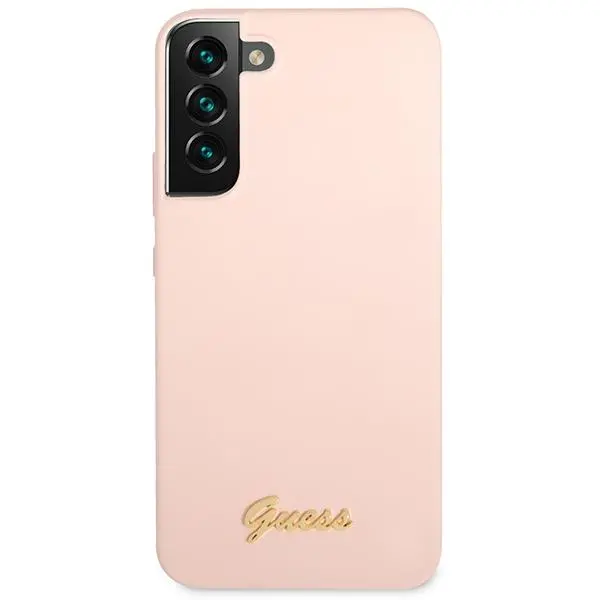Etui Guess Silicone Script Metal Logo GUHCS23SLSLMGPP do Samsung Galaxy S23