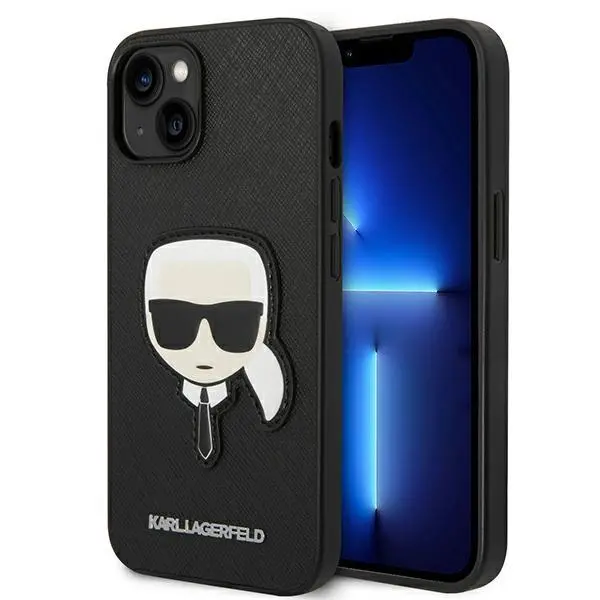 Etui Karl Lagerfeld Saffiano Karl`s Head Patch KLHCP14MSAPKHK do iPhone 14 Plus