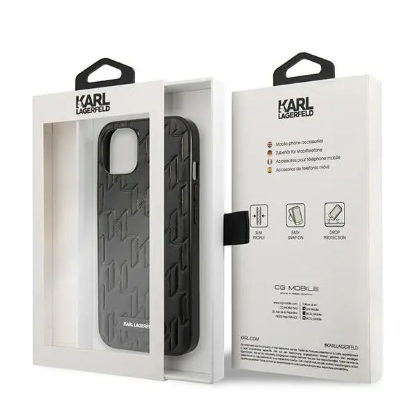 Etui Karl Lagerfeld Monogram Plaque KLHCP13SMNMP1K do iPhone 13 mini