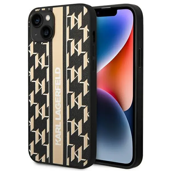 Karl Lagerfeld Monogram Stripe KLHCP14MPGKLSKW do iPhone 14 Plus