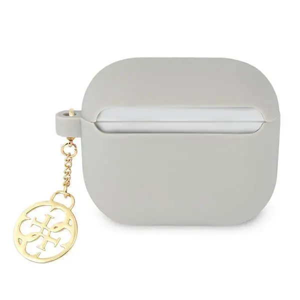 Etui na słuchawki Guess Silicone Charm 4G Collection do AirPods 3 Szary