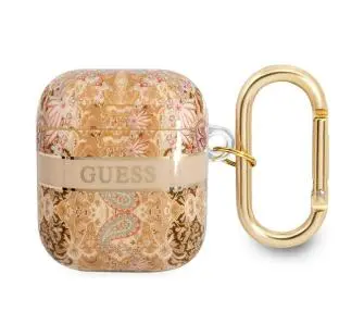 Etui na słuchawki Guess Paisley Strap Collection G do AirPods Złoty