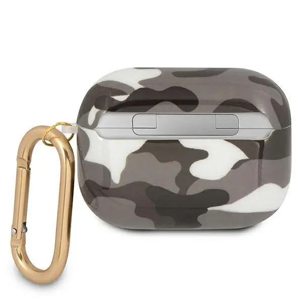 Etui na słuchawki Guess Camo Collection do AirPods Pro Czarny moro