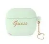 Etui na słuchawki Guess Silicone Charm Heart Collection do AirPods 3 Zielony