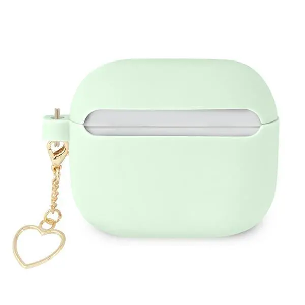 Etui na słuchawki Guess Silicone Charm Heart Collection do AirPods 3 Zielony